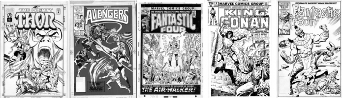 JOHN BUSCEMA Covers: Thor #490, Avengers #271, Fantastic Four #120, King Conan #4, Fantastic Four #298